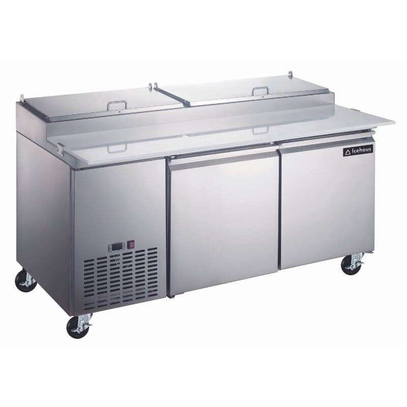 MESA PARA PIZZAS 2 PUERTAS MOD MP-2P-SS-02 MARCA ICEHAUS