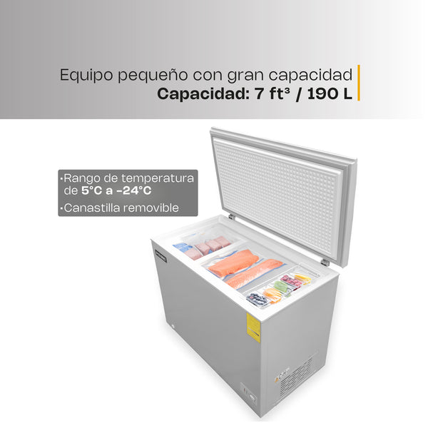 CONGELADOR HORIZONTAL 7FT MODELO CONGECO-7 MARCA RHINO