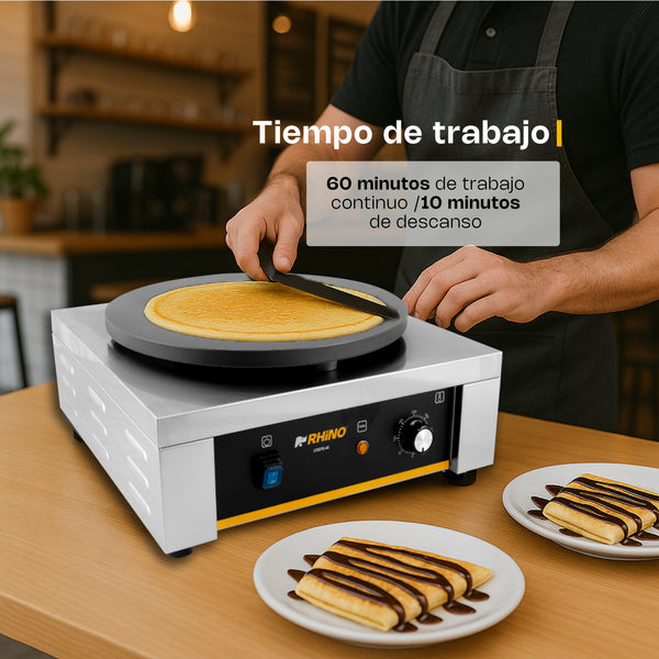 CREPERA ELÉCTRICA MODELO CREPE-40 MARCA RHINO
