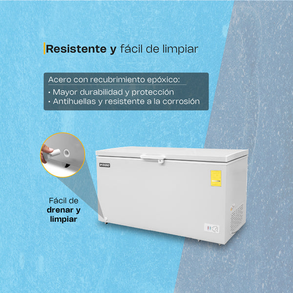 CONGELADOR HORIZONTAL 16FT MODELO CONGECO-16 MARCA RHINO