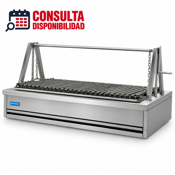 ASADOR ARGENTINO PROFESIONAL DE SOBREPONER 120CM MODELO SATASP-120 MARCA SAN-SON