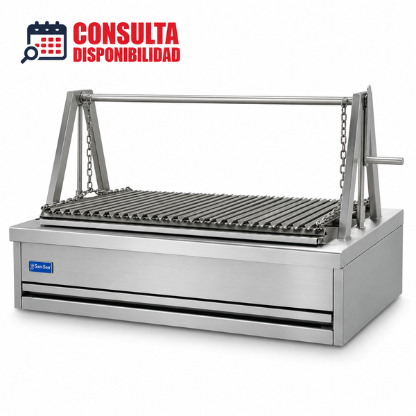 ASADOR ARGENTINO PROFESIONAL DE SOBREPONER 90CM MODELO ZATASP-090 MARCA SAN-SON