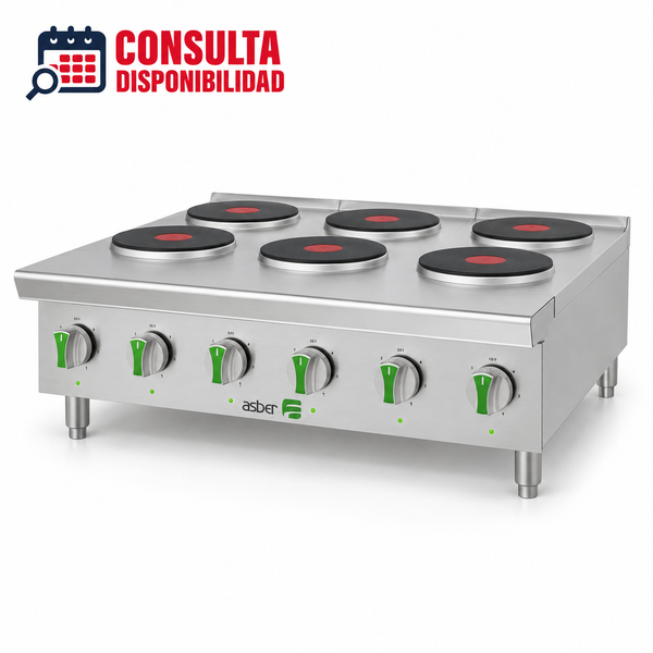 PARRILLA ELECTRICA 6 PLACAS MODELO AEHP E 6 36 EM MASCA ASBER