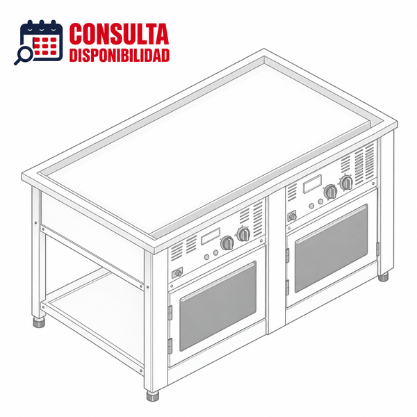 PLANCHA TEPANYAKI CON GABINETE MODELO ZETEPCG-120 MARCA SAN-SON