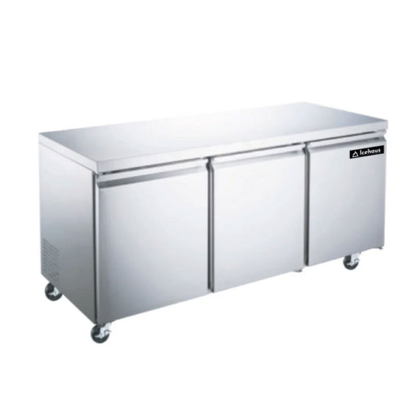 REFRIGERADOR BAJO BARRA 3 PUERTAS MODELO RBB-3P-SS-01 MARCA ICEHAUS