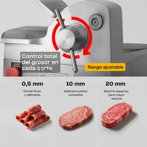 REBANADORA DE ENGRANES PARA CARNE SEMI CONGELADA MODELO REBEN-350 MARCA RHINO