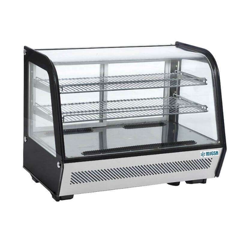 VITRINA REFRIGERADA CRISTAL CURVO MODELO RTW-120L MARCA MIGSA.