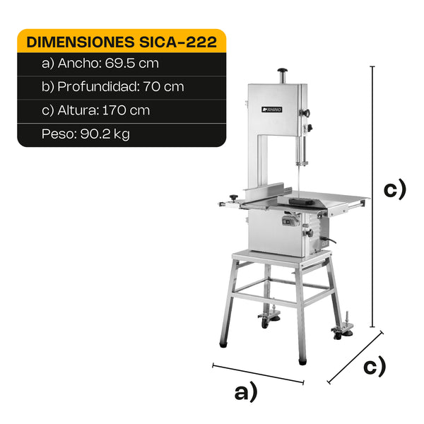 SIERRA CARNICERA MODELO SICA-222 MARCA RHINO