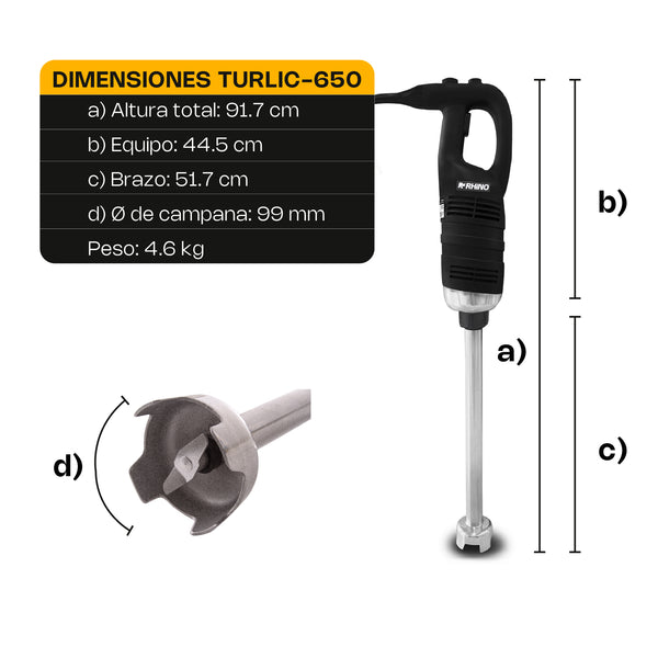 TURBOLICUADOR COMERCIAL MODELO TURLIC-650 MARCA RHINO