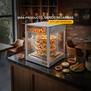 VITRINA CALENTADORA DE PIZZA MODELO VICAPI-177L MARCA RHINO