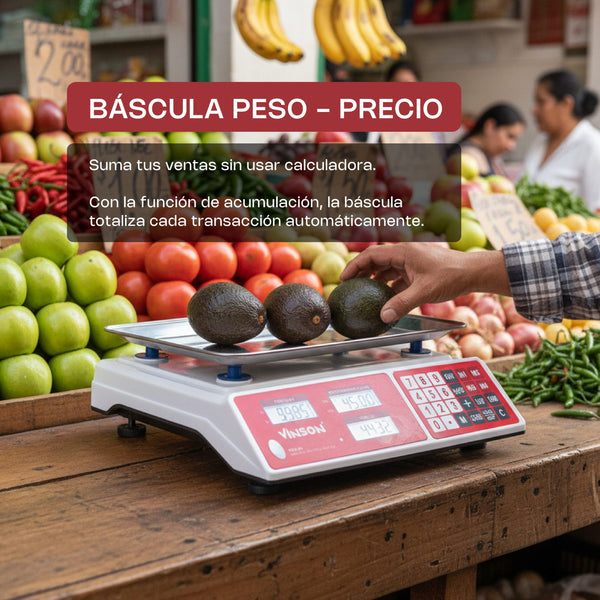 BASCULA DIGITAL DE MOSTRADOR MODELO VINS-40 MARCA VINSON