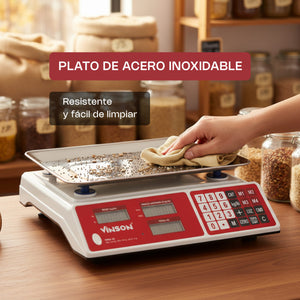 BASCULA DIGITAL DE MOSTRADOR MODELO VINS-40 MARCA VINSON