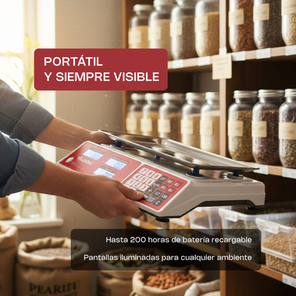 BASCULA DIGITAL DE MOSTRADOR MODELO VINS-40 MARCA VINSON