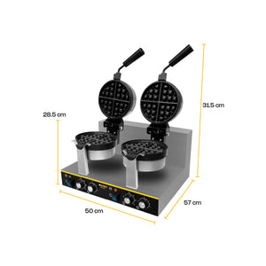 WAFFLERA BELGA BIRATORIA DOBLE MODELO WABE-2400 MARCA RHINO
