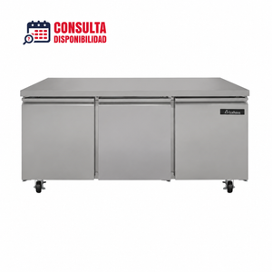 REFRIGERADOR BAJO BARRA 3 PUERTAS MODELO RBB-3P-SS-01 MARCA ICEHAUS